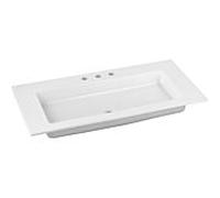 Keuco Royal 60 Céramique de salle de bain lavabo 32150311003 105,5x53,8 cm, blanc, avec 3 trous pour robinetterie et système de trop-plein Clou