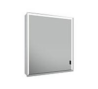 Keuco Royal Lumos armoire à glace 14301172203 650x735x165mm, argent anodisé, porte longue, charnière à gauche, tige murale