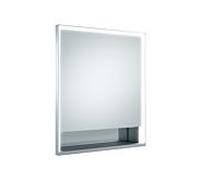 Keuco Royal Lumos armoire à glace 14311171205 650 x 735 x 165 mm, installation murale, anodisé argent, chauffage miroir, charnière à gauche, porte courte