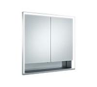 Keuco Royal Lumos armoire à glace 14317171305 700 x 735 x 165 mm, installation murale, anodisé argent, chauffage miroir, 2 portes courtes