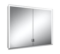 KEUCO Armoire de toilette murale Royal Lumos 14303172301 – 2 portes, anodisé argent, 900×735×165 mm
