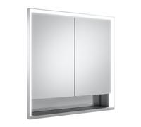 KEUCO Armoire de toilette encastrable Royal Lumos 2 portes, porte courte, étagère 800 mm, sans Dali
