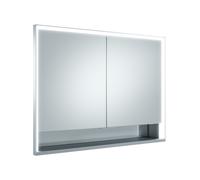 KEUCO Royal Lumos armoire de toilette encastrable 2 portes, porte courte, avec miroir chauffant, 1000mm, 14314171304, Exécution: sans commande Dali