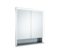 KEUCO Royal Lumos armoire de toilette encastrable 2 portes, porte courte, avec miroir chauffant, 700mm, 14337171304, Exécution: sans commande Dali
