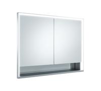 KEUCO Royal Lumos armoire de toilette encastrable 2 portes, porte courte, compartiment de rangement ouvert, 1050mm, 14338171301, Exécution: sans commande Dali