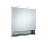 KEUCO Royal Lumos armoire de toilette encastrable 2 portes, porte courte, étagère ouverte, 700mm, 14317171303, Exécution: avec commande Dali