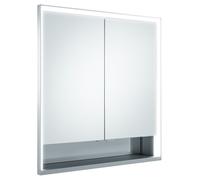KEUCO Royal Lumos armoire de toilette encastrable 2 portes, porte courte, étagère ouverte, 700mm, 14337171301, Exécution: sans commande Dali