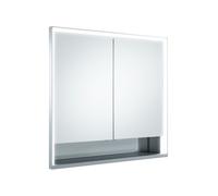 KEUCO Royal Lumos armoire de toilette encastrable 2 portes, porte courte, étagère ouverte, 800mm, 14332171301, Exécution: sans commande Dali