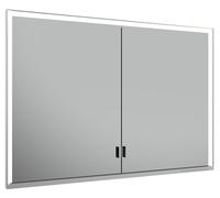 Keuco Royal Lumos armoire à glace 14318172303 installation murale, argent anodisé, 2 portes longues, 1050 x 735 x 165 mm