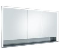 KEUCO Royal Lumos armoire de toilette encastrable 3 portes, porte courte, avec miroir chauffant, 1400mm, 14336171304, Exécution: sans commande Dali
