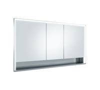 KEUCO Royal Lumos armoire de toilette encastrable 3 portes, porte courte, étagère ouverte, 1400mm, 14336171301, Exécution: sans commande Dali