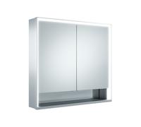 KEUCO Royal Lumos armoire de toilette murale 2 portes, porte courte, étagère ouverte, 700mm, 14307171303, Exécution: avec commande Dali