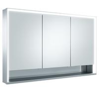KEUCO Royal Lumos armoire de toilette murale 3 portes, porte courte, étagère ouverte, 1200mm, 14325171301, Exécution: sans commande Dali