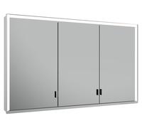 Keuco Royal Lumos armoire miroir 14305172301 extension murale, anodisé argent, compartiment de rangement couvert, 1200 x 735 x 165 mm