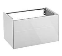 Meuble sous-lavabo Keuco Royal Reflex 34060, 1 tiroir à casseroles, 796 x 450 x 487 mm, Corps/Avant: Verre laqué anthracite mat soyeux/anthracite - 34060110000
