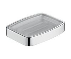 Keuco savon Elegance match0 Elegance chrome, bol de cristal givré, modèle de table