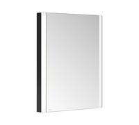 KEUCO SOMARIS Armoire de toilette encastrable 1 porte, avec miroir chauffant, charnières à gauche, 600mm, 14511371201, Couleur: Noir Mat
