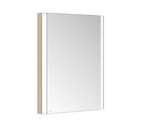 KEUCO SOMARIS Armoire de toilette encastrable 1 porte, avec miroir chauffant, charnières à gauche, 600mm, 14511851201, Couleur: Décor chêne clair