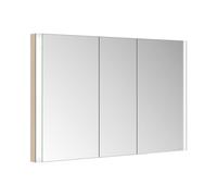 KEUCO SOMARIS Armoire de toilette encastrable 3 portes, avec miroir chauffant, 1200mm, 14514853101, Couleur: Décor chêne clair