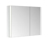 Armoire de toilette KEUCO Somaris avec éclairage 14503002201 100 x 71 x 12,7 cm, miroir, 2 portes, montage mural, miroir chauffant, asymétrique