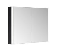 KEUCO SOMARIS Armoires de toilette, façade murale 2 portes, 1000mm, 14503372100, Couleur: Noir Mat