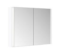 Armoire de toilette KEUCO Somaris avec éclairage 100 x 71 x 12,7 cm, blanc mat, 2 portes, saillie murale