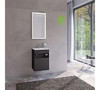 Keuco Stageline 32822970001 décor vulcanite, verre vulcanite satiné, 46x62,5x38cm, sans électricité, gauche