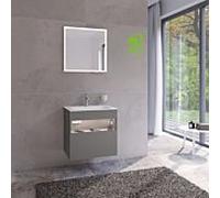 Keuco Stageline 32852290100 65 x 62,5 x 49 cm, Inox laqué mat satiné, Inox verre satiné, avec électricité