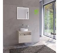 KEUCO Meuble sous-vasque Stageline 32853180000 65 x 55 x 49 cm décor cachemire verre clair