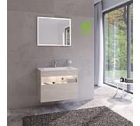KEUCO Meuble sous-vasque Stageline 32862180100 80×62,5×49 cm décor cachemire verre clair électronique