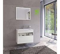 KEUCO Meuble sous-lavabo Stageline 32862300000 80×62,5×49 blanc verre blanc clair sans électricité