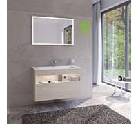 Keuco Stageline 32872180100 100 x 62,5 x 49 cm, décor cachemire, verre clair cachemire, avec électronique