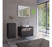 Keuco Stageline armoire centrale 32811970001 40 x 78,2 x 36 cm, décor vulcanite, verre vulcanite dépoli, porte 2000 , charnière à gauche