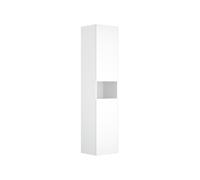 Keuco Stageline armoire haute 32831290101 40 x 180 x 36 cm, Inox laqué mat satiné, Inox verre satiné, 2 portes, avec électricité, gauche
