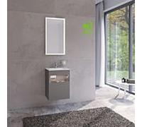 Keuco Stageline meuble sous-vasque 32822290102 Inox verre Inox , 46x62,5x38cm, avec électricité, droite