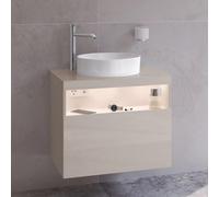 KEUCO Meuble sous-vasque Stageline 32854180100 65×55×49 cm décor cachemire LED 1 tiroir