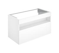 KEUCO STAGELINE Meuble sous-lavabo, 1 tiroir frontal, 1000x625x490mm, 32872970000, Corps/Avant: Vulkanit décor mat / Vulkanit verre satiné