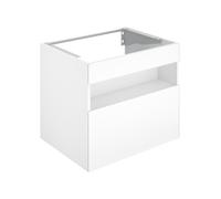 KEUCO STAGELINE Meuble sous-lavabo, 1 tiroir frontal, 650x625x490mm, 32852300000, Corps/Avant: Blanc décor mat / Blanc verre