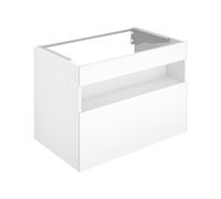 KEUCO STAGELINE Meuble sous-lavabo, 1 tiroir frontal, 800x625x490mm, 32862300000, Corps/Avant: Blanc décor mat / Blanc verre