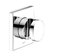 Keuco Support de douche mural Ixmo 59591010002 avec rosace carrée, utilisable à droite ou à gauche, chromé