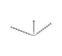 Keuco Brausevorhangstangen set Plan 14937170900 pour douche 90 x 90 cm, aluminium anodisé argent