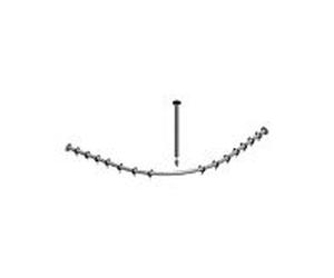 Keuco Tringle de rideau de douche set Plan 14938010900 pour douches quart de cercle 90 x 90 cm, chrome