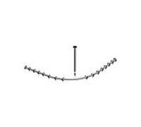 Keuco Tringle de rideau de douche set Plan 14938170900 pour douche 90 x 90 cm, aluminium argent anodisé