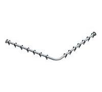 Keuco Tringle de rideau de douche set Plan 14939071000 pour douche d'angle 100 x 100 cm, Inox / noir-gris