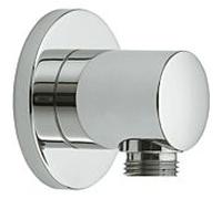 Keuco tuyau match0 54947130000 chrome noir brossé, DN 15, couvercle rond