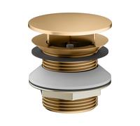 KEUCO Vanne à tige, ronde, 59904250000, Couleur: Laiton brossé