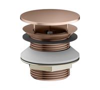 KEUCO Vanne à tige, ronde, 59904290000, Couleur: rouge or brossÃ©