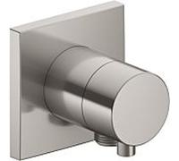 Keuco Vanne d'arrêt et de dérivation à 3 voies dissimulée, raccord de tuyau, poignée Comfort Select , angulaire, finition Inox