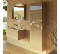 KEUCO X-LINE Armoires hautes, 1 porte, charnières à gauche, étagère latérale, 480x1750x300mm, 33132180001, Corps/Avant: Cachemire Dekor matt / Cachemire Glas
