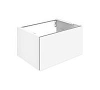 KEUCO X-LINE Meuble sous-lavabo, 1 tiroir frontal, 650x400x490mm, 33151300000, Corps/Avant: Blanc décor mat / Blanc verre